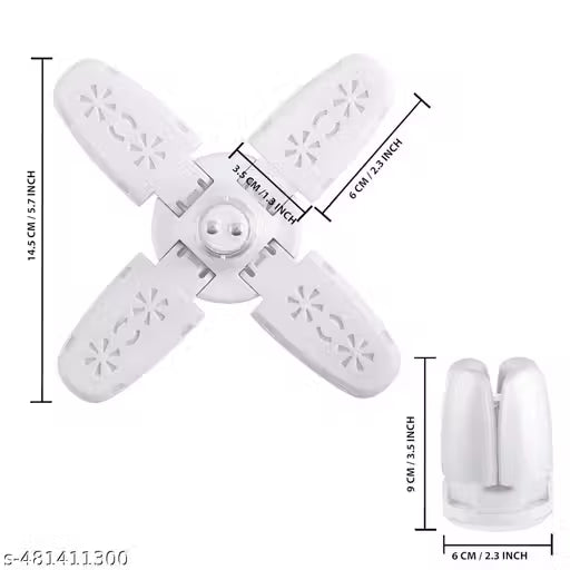HOME 25 WATT 4 FAN LED BULB LIGHT DECORATIVE PACK OF 3