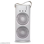 Portable Double Ended Spray Fan with Misting | USB Rechargeable Mini Air Cooler with LED Light | Touch & Remote Control | 3 Speed Cooling Fan with 280ml Water Tank