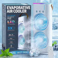 Portable Double Ended Spray Fan with Misting | USB Rechargeable Mini Air Cooler with LED Light | Touch & Remote Control | 3 Speed Cooling Fan with 280ml Water Tank
